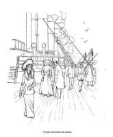 A coloring page of the titanic
